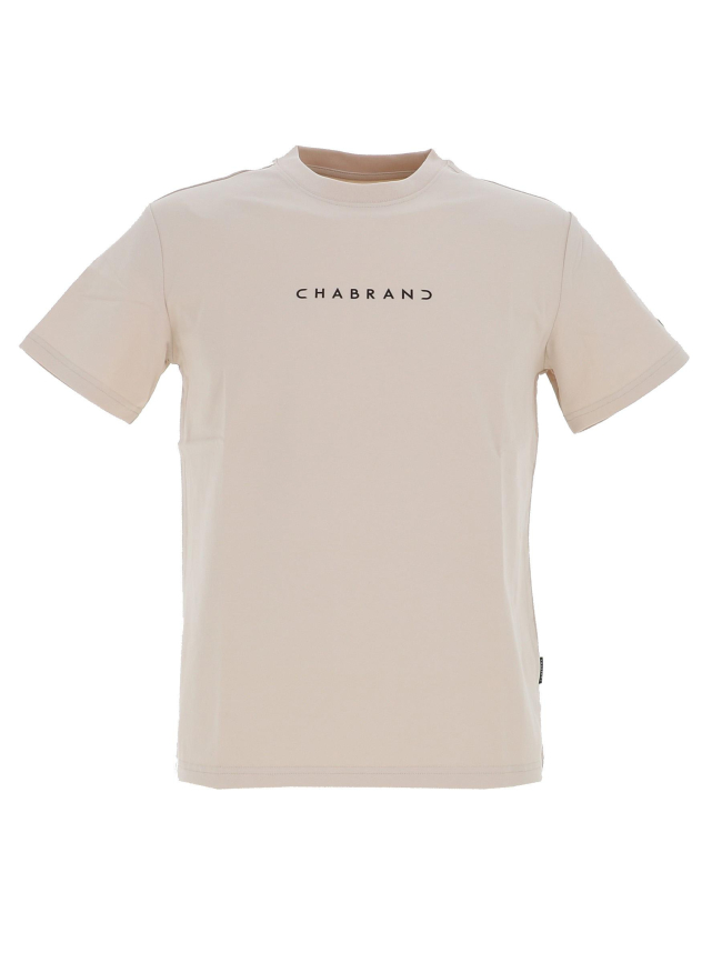 T-shirt à manches courtes beige homme - Chabrand