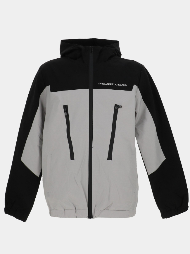 Veste à capuche zippée tech noir homme - Project X Paris