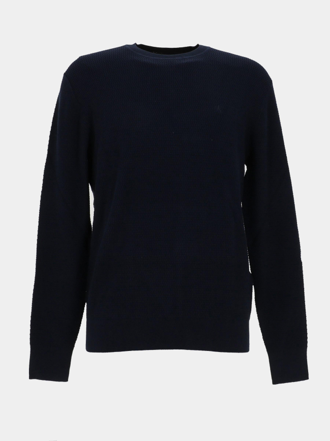 Pull en coton texturé bleu marine homme - Calvin Klein