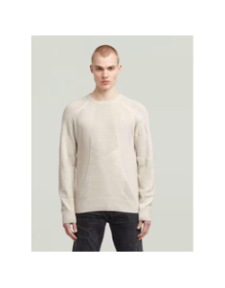 Pull 3d biker beige homme - G Star