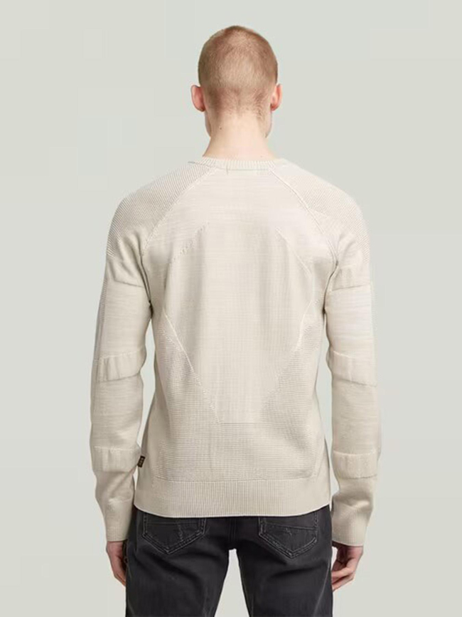 Pull 3d biker beige homme - G Star