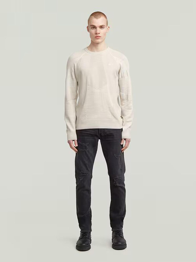 Pull 3d biker beige homme - G Star