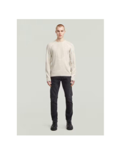 Pull 3d biker beige homme - G Star