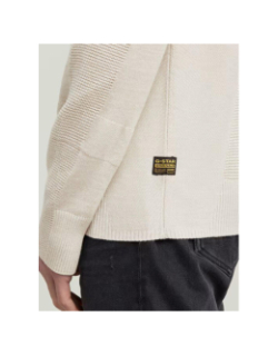 Pull 3d biker beige homme - G Star