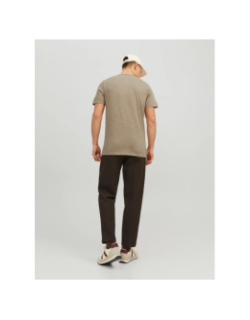 T-shirt col boutonné ben marron homme - Jack & Jones