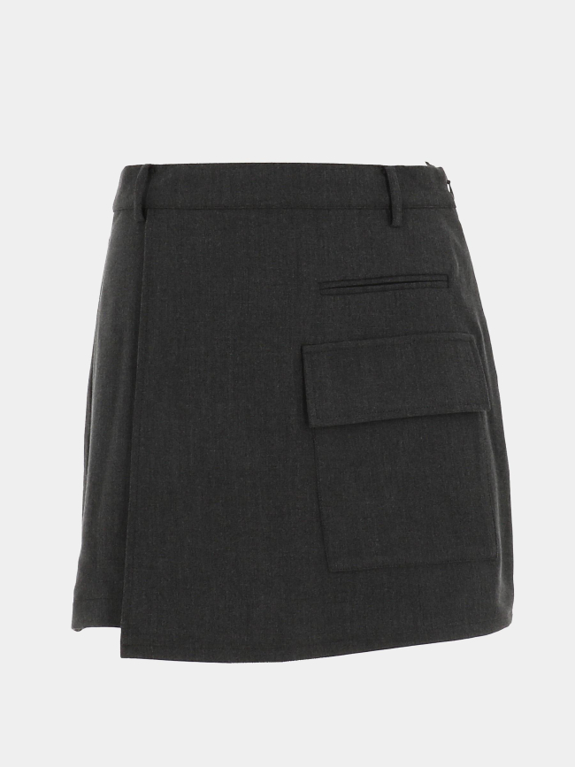 Jupe courte olexa wrap gris femme - Only