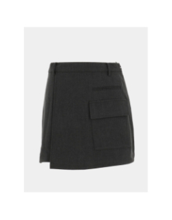 Jupe courte olexa wrap gris femme - Only