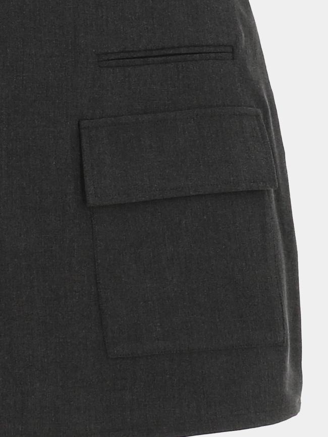 Jupe courte olexa wrap gris femme - Only