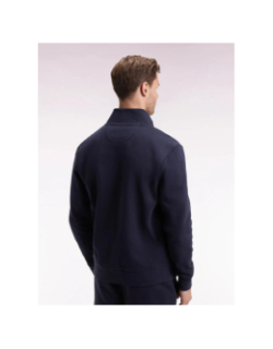 Sweat zippé en molleton gratté bleu marine homme - Eden Park