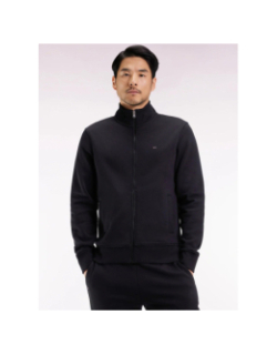 Sweat zippé en molleton gratté noir homme - Eden Park
