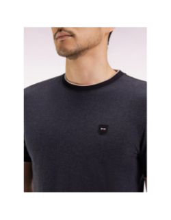 T-shirt en coton stretch à coupe ajusté noir homme - Eden Park