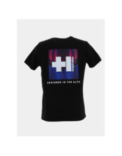 T-shirt à manches courtes square noir homme - Helvetica