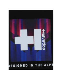 T-shirt à manches courtes square noir homme - Helvetica