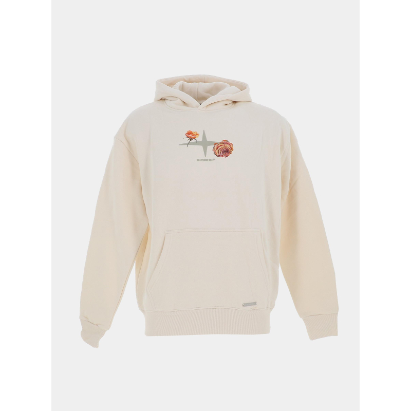 Sweat à capuche wild spirit beige homme - Project X Paris