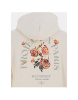 Sweat à capuche wild spirit beige homme - Project X Paris