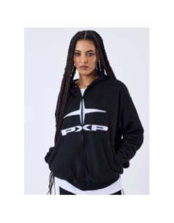 Sweat à capuche zippé logo polaris noir femme - Project X Paris