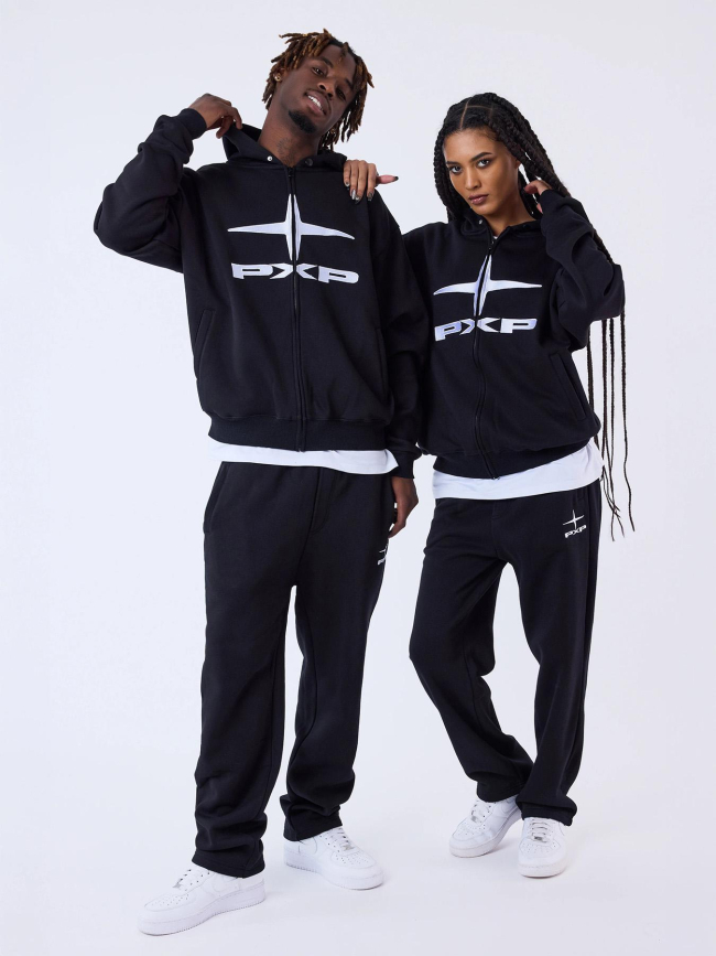 Sweat à capuche zippé logo polaris noir femme - Project X Paris