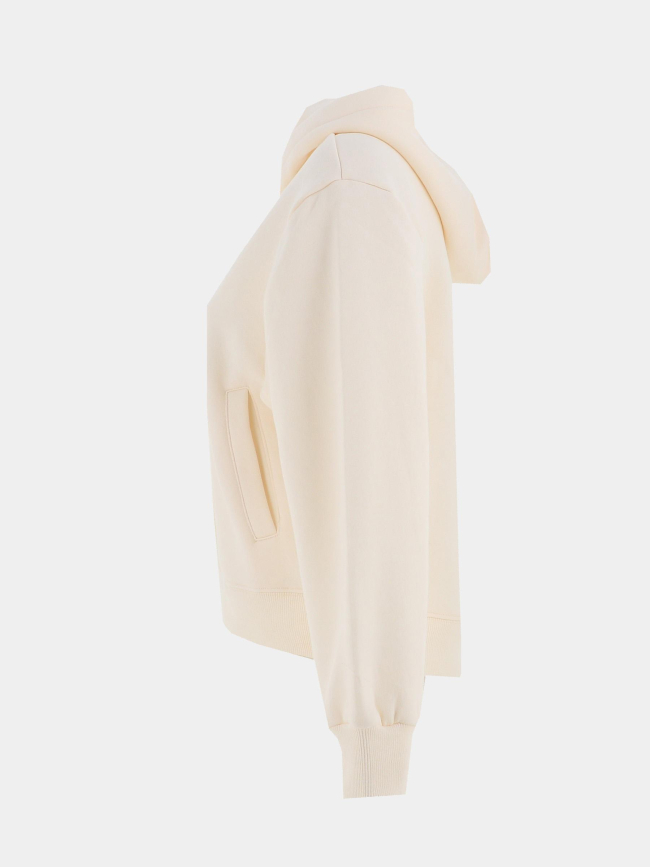 Sweat à capuche zippé logo polaris beige femme - Project X Paris