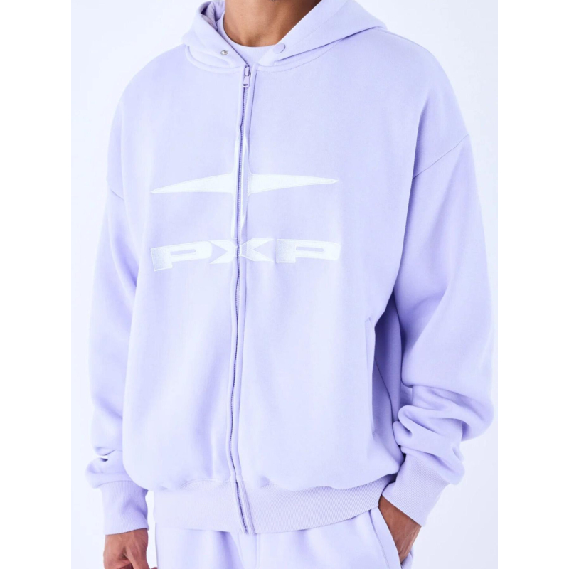Sweat à capuche zippé logo polaris violet femme - Project X Paris