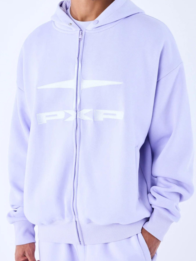 Sweat à capuche zippé logo polaris violet femme - Project X Paris