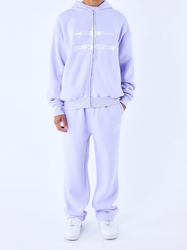 Sweat à capuche zippé logo polaris violet femme - Project X Paris