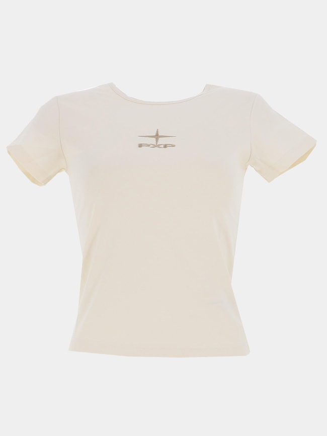 T-shirt logo polaris brodé beige femme - Project X Paris