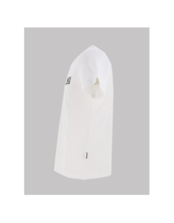 T-shirt à logo relief encadré blanc homme - Chabrand