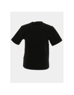 T-shirt à logo encadré bleu relief noir garçon - Chabrand