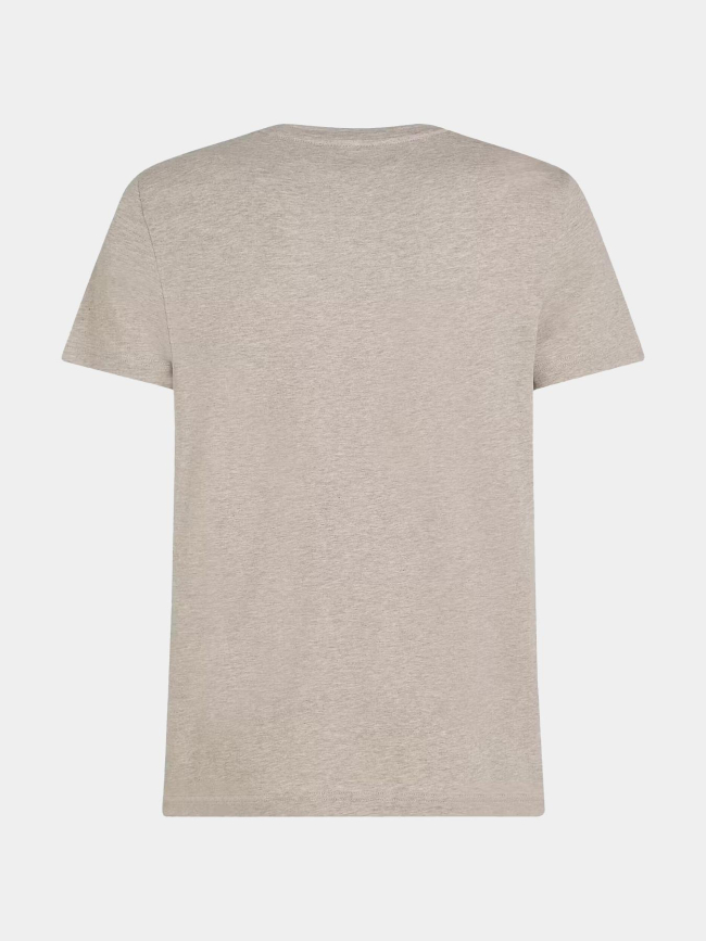 T-shirt logo brodé beige homme - Tommy Hilfiger