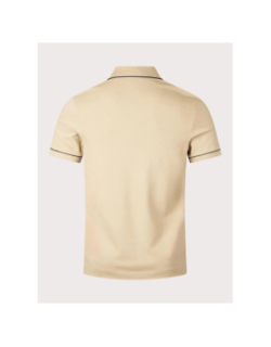 Polo en piqué stretch paris beige homme - Lacoste