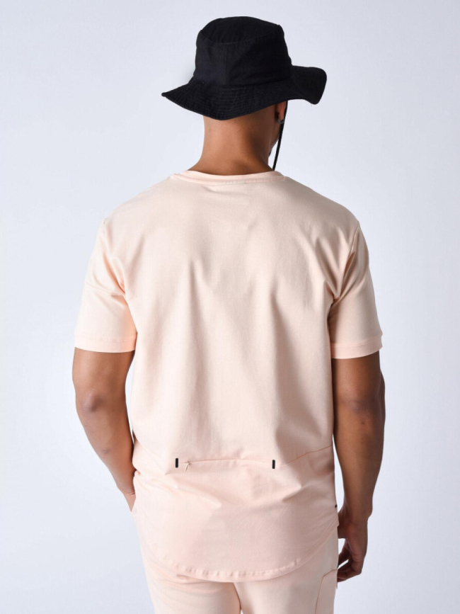 T-shirt technique à découpes rose homme - Project X Paris
