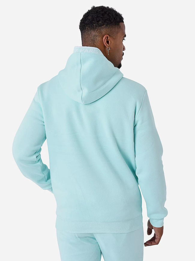 Sweat à capuche logo signature brodé turquoise homme - Project X Paris