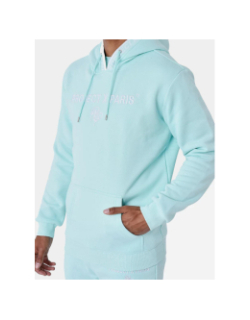 Sweat à capuche logo signature brodé turquoise homme - Project X Paris