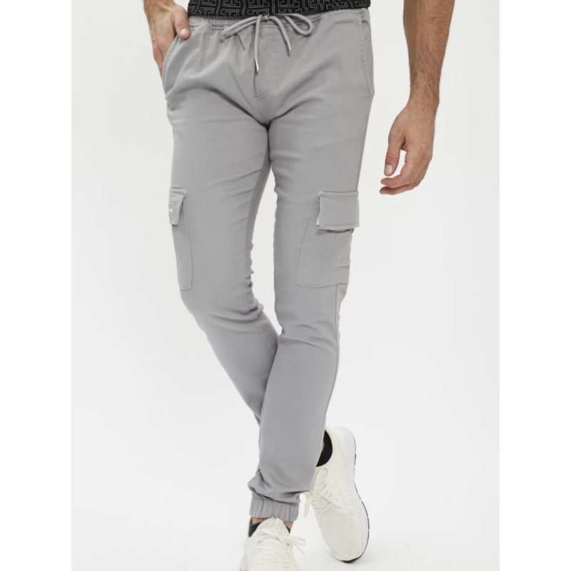 Pantalon cargo à taille élastique gris homme - Project X Paris