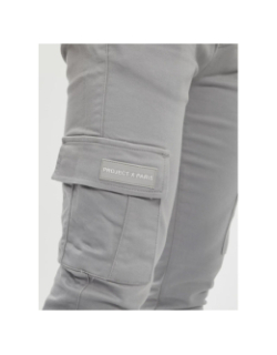 Pantalon cargo à taille élastique gris homme - Project X Paris