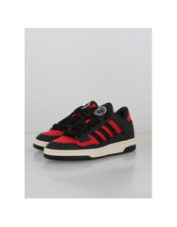 Baskets rapid court low j rouge et noir enfant - Adidas