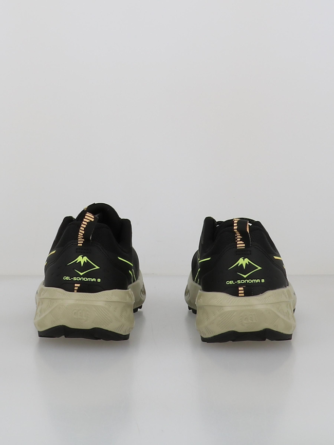 Chaussures de trail gel sonoma 8 noir et vert homme - Asics