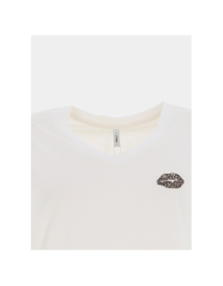 T-shirt à manches courtes onlhenny life blanc femme - Only