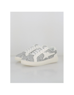 Baskets brillantes onlaurore argenté et blanc femme - Only