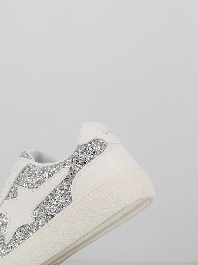 Baskets brillantes onlaurore argenté et blanc femme - Only