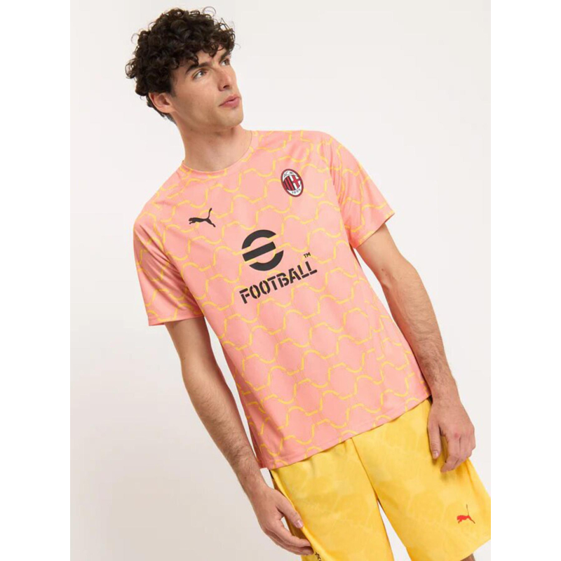 Maillot d'échauffement ac milan 25/26 rose homme - Puma