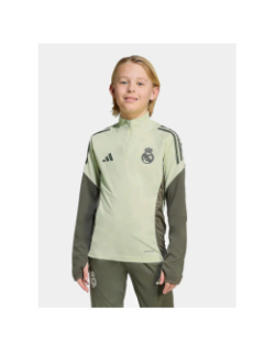 Haut d'entrainement de football real madrid 25/26 vert enfant - Adidas