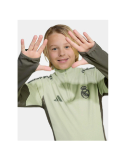 Haut d'entrainement de football real madrid 25/26 vert enfant - Adidas
