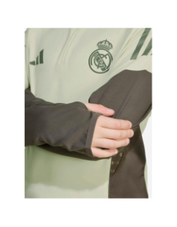 Haut d'entrainement de football real madrid 25/26 vert enfant - Adidas