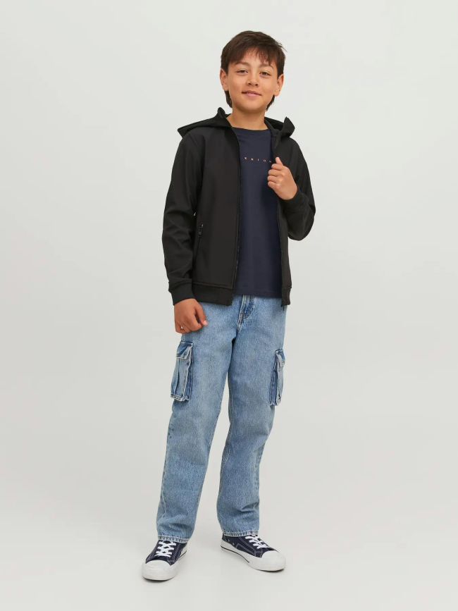 T-shirt jjestar beu marine garçon - Jack & Jones