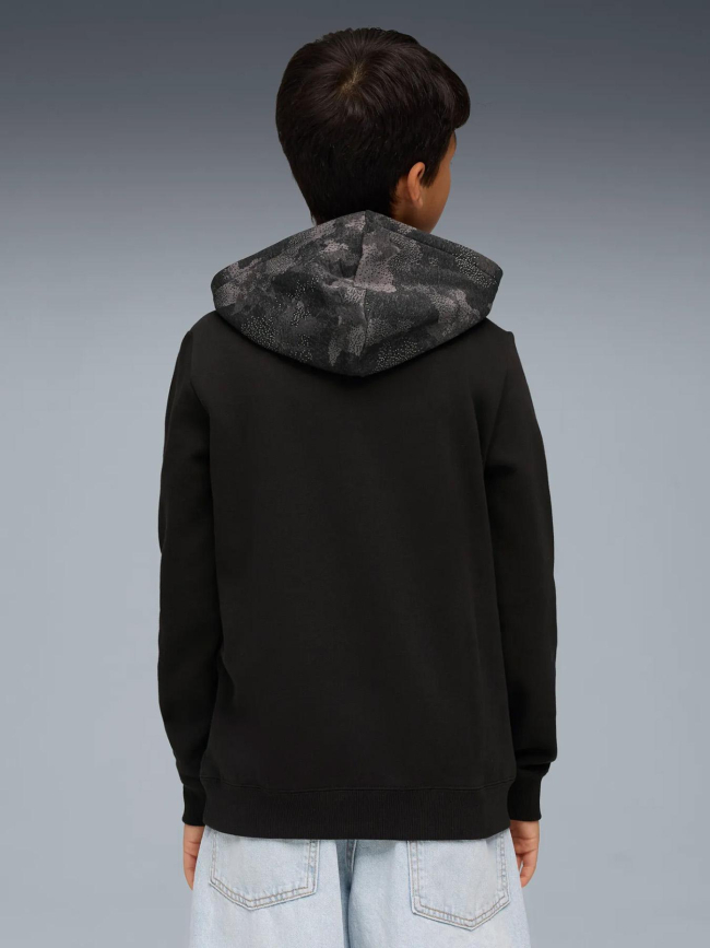 Sweat à capuche ess camo noir enfant - Puma