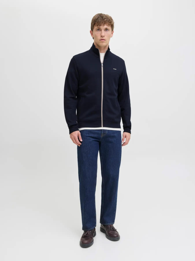Sweat zippé jprblualves bleu marine homme - Jack & Jones