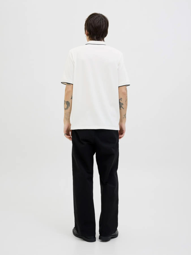 Polo à manches courtes jprblualves blanc homme - Jack & Jones
