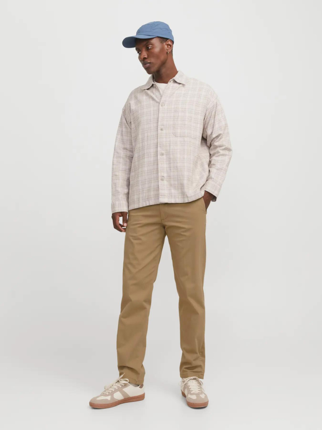 Pantalon chino jpstkane jjbarret beige homme - Jack & Jones