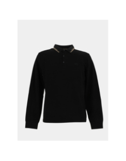 Polo à manches longues basick noir homme - Sun Valley